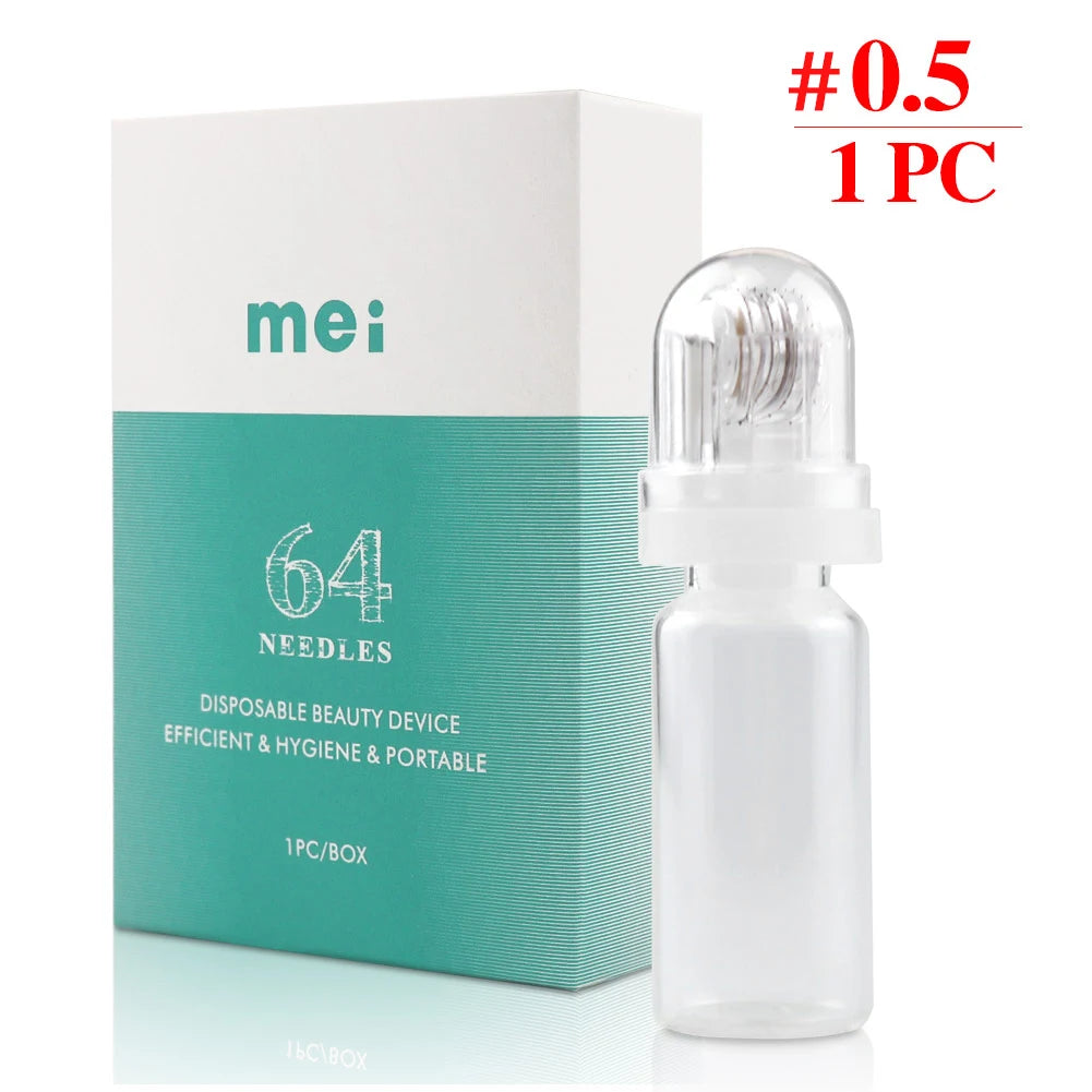 Revitalize Your Skin with the 64Pin Hydra Derma Roller Microneedling Tool and 10Ml Serum - Perfect for At-Home Beauty Treatments!